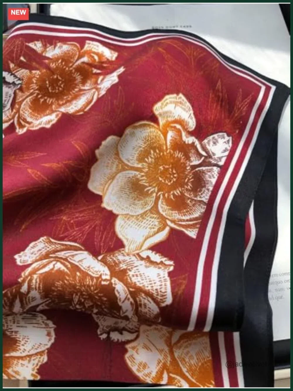 100% Mulberry Silk Small Square Scarf Lightweight Neckerchief Unisex